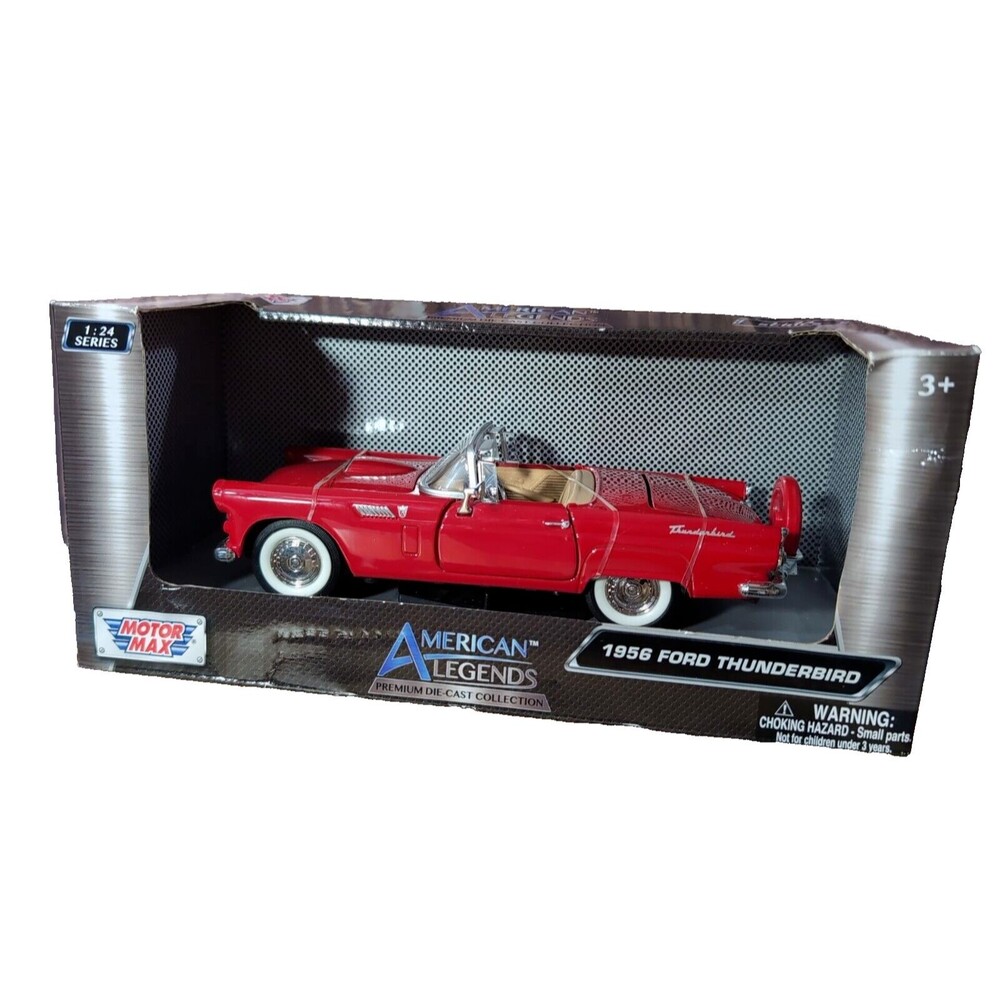 1956 Ford Thunderbird Convertible Motor Max DIE CAST METAL Factory Toy 1:24